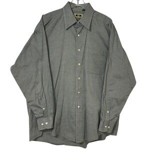 Joseph Abboud Gray Egyptian Cotton Long Sleeve Button-Up Shirt Size 17.5 34/35
